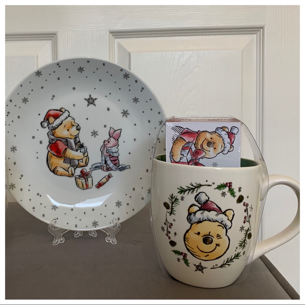 Christmas Winnie the Pooh milk and cookies set